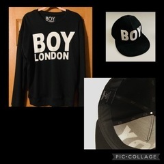 ✨男女兼用✨CAPも付いてます！✨BOY LONDON✨お洒落✨ブラックスウェット✨トレーナー✨の画像