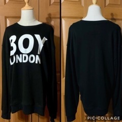 ✨男女兼用✨CAPも付いてます！✨BOY LONDON✨お洒落✨ブラックスウェット✨トレーナー✨の画像