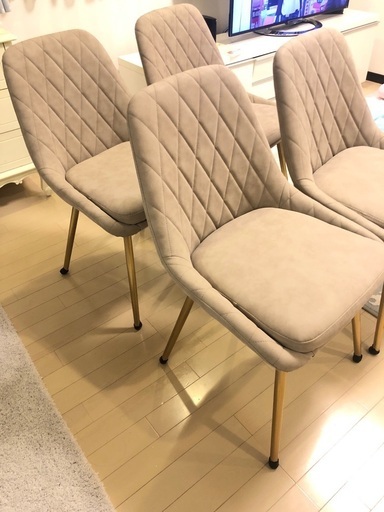 ほぼ新品のダイニングチェア4脚☆オシャレ