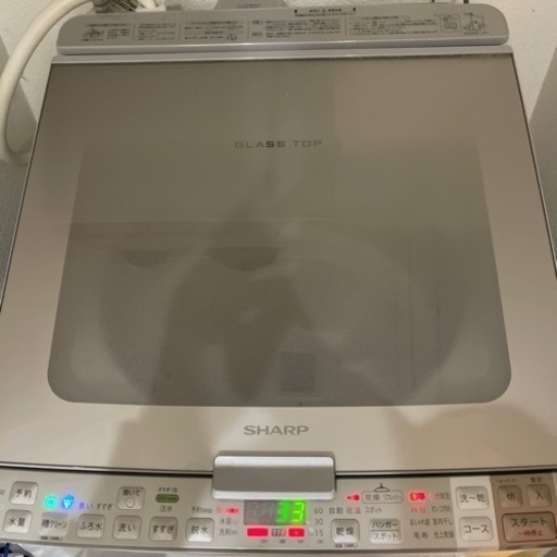 シャープ　グラストップ　シャープ【SHARP】9.0kg タテ型洗濯乾燥機 ES-GX950【ESGX950】