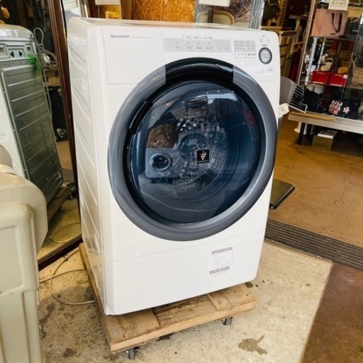 【売約済み】　シャープ SHARP ES-S7C  ES-S7C-WL [ドラム式洗濯乾燥機 左開き 57L（洗濯7kg/乾燥3.5kg） ホワイト系]  ドラム式洗濯機 洗濯　ドラム　検　ドラム洗濯機　洗濯乾燥機　乾燥機　ドラム式　洗濯機　大容量　ファミリーサイズ　大型　2018年