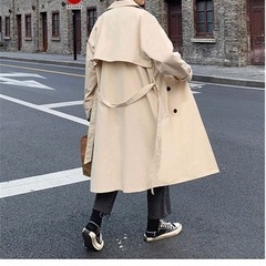 【新品】トレンコート 春 ロング 大きいサイズ 薄手 おしゃれ メンズ Lの画像