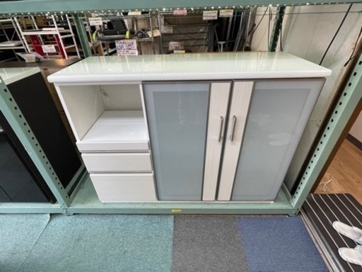 【リサイクルサービス八光】ニトリ　キッチンカウンター(ポスティア 135 WH)