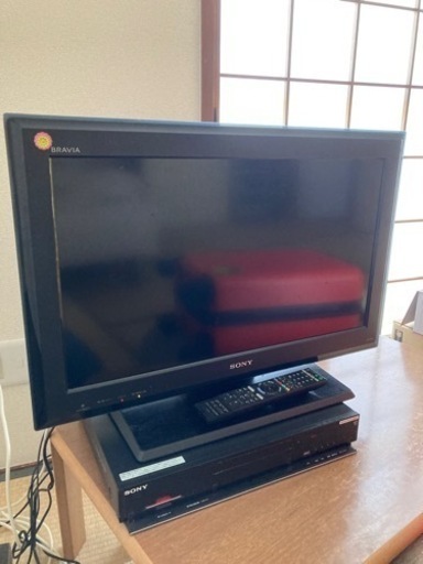 SONY BRAVIA 26インチテレビとSONY Blu-ray\u0026DVDデッキ