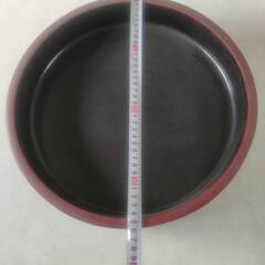 桶 トレー　漆器　漆芸　古民具  直径約36cm　高さ約8.5cm　直接取引歓迎　取り置き無料 愛知県岡崎市からの画像