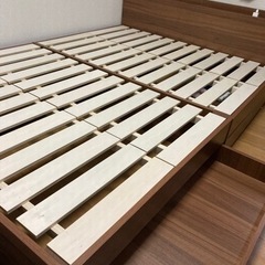 ダブルベッド すのこ ネルコ 木製ベット コンセント 棚付き