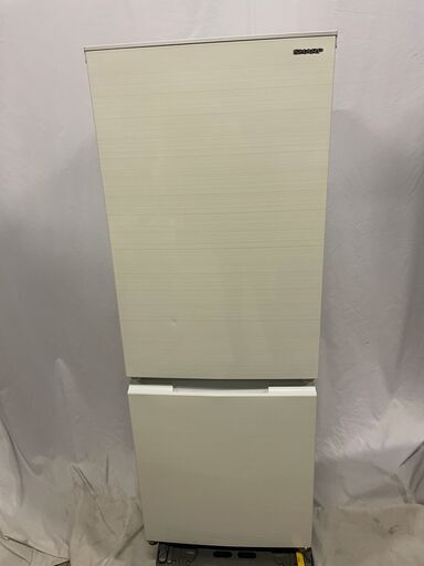【2021年製】 SHARP 179L つけかえどっちもドア 耐熱100℃トップテーブル 2ドア冷蔵庫 SJ-D18G-W