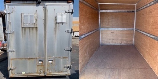 No.736 アルミバン 2ｔ 車  アルミ 箱 バイク 倉庫 トラック コンテナ 米 保管庫 物置 DIY
