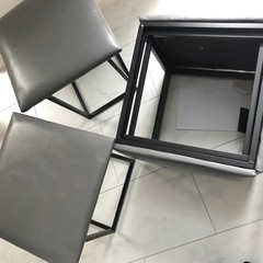 楽々展開❗️オットマン 5in1 スツールコンビネーション 収納 5脚セットの画像