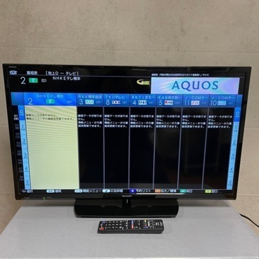 美品 2019年製 SHARP 32型 液晶カラーテレビ 2T-C32AE1
