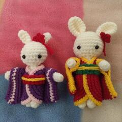 仲良し着物のうさぎさん