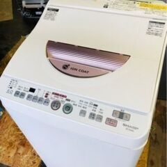 配送可能　シャープ SHARP ES-TG60L-P [たて型洗濯乾燥機（6.0kg） ピンク系]