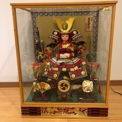 菊水作　高級木製品　五月人形