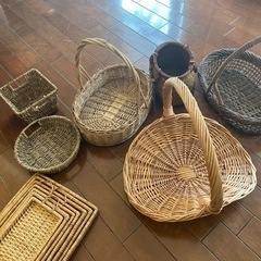 籐のかご類の画像