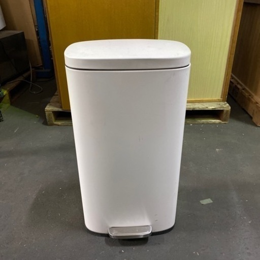 ゆっくり閉まる　ゴミ箱 長方形 ソフトクローズ スチール製