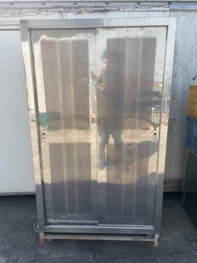 収納棚 厨房棚 メッキ塗装 道具入れ 薪棚