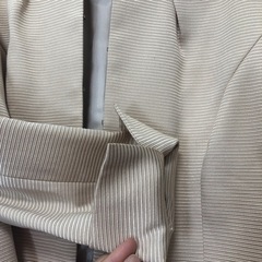 【値下げ】23区　ノーカラージャケット　ピンクベージュ　サイズ40　Lの画像