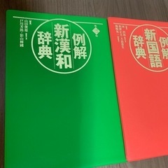 国語辞典と漢和辞典の画像