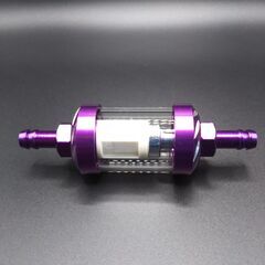 ガソリンフィルター 燃料フィルター紫色　 パープル　(分解清掃可)の画像
