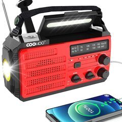 COOWOO 2023 携帯多機能防災ラジオ  ソーラー充電 手...