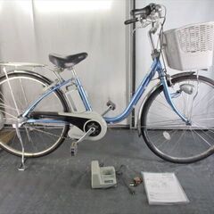 C565★整備済み　中古電動自転車★Panasonic　ビビリチウムＤＸ【26インチ　ライトブルー　6.6Ah】