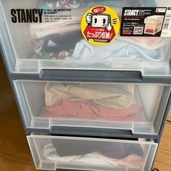本日 16時までの引取で3段衣装ケース2個の画像