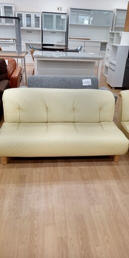 ★ジモティ割あり★  5人掛けソファ 黄色 クリーニング済み SJ1644