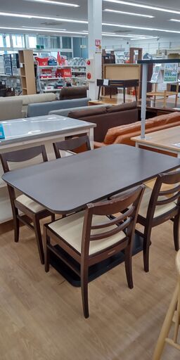 ★ジモティ割あり★  昇降式ダイニングセット  W120×D75×H56～72 クリーニング済み SJ1646