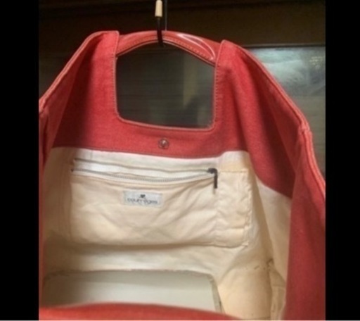 courrges クレージュ 赤 柄 リバーシブル トートバッグ 訳あり 新品 クレージュ　トートバッグ　限定品　レッド