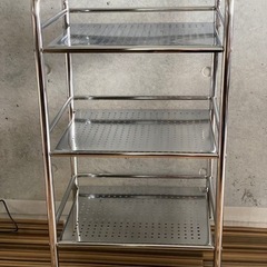 アルミ製3段ラック　美品‼︎ 男前 アンティークレトロ調の画像