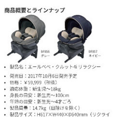 エールベベ　回転するチャイルドシートの画像