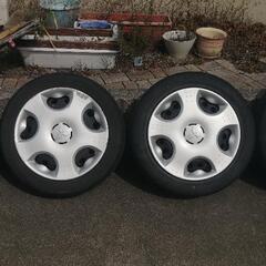 三菱アイミーブ（HA3W）スチールホイールセット1台分　中古