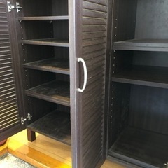 靴棚　ブラウン色の画像