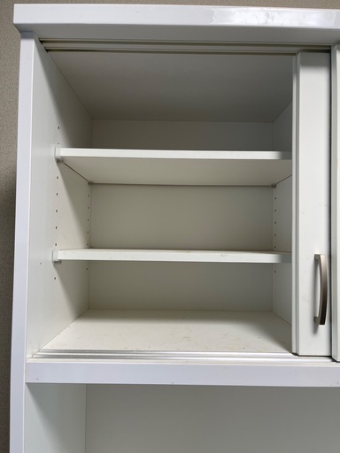 ニトリ　キッチンボード 幅100cm 食器棚 レンジ台 レンジボード ホワイト