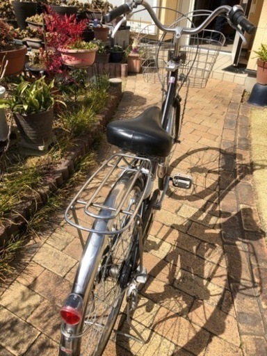 自転車　黒　26インチ　3段ギア付き