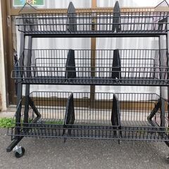 傾斜ジャンブルバスケット W90cm 3段