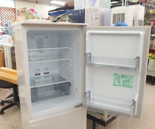 2ドア冷蔵庫 146L 2020年製 MITSUBISHI MR-P15F-W 100Lクラス☆ 札幌市 北区 屯田 