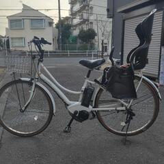 電動アシスト自転車　ヤマハPAS　ami  白　26インチ　バッテリー8.7ah 充電器付き　オプション品あり！の画像