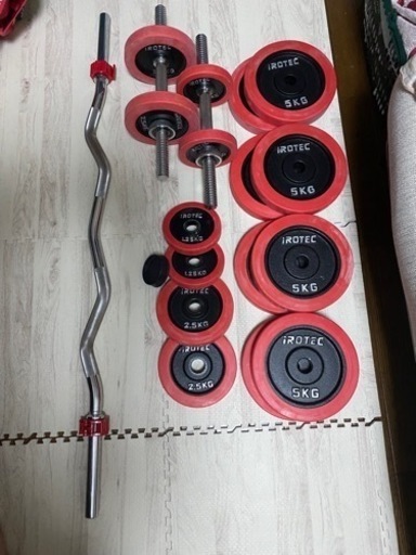ダンベル60キロセット＋Wバー＋フラットベンチ