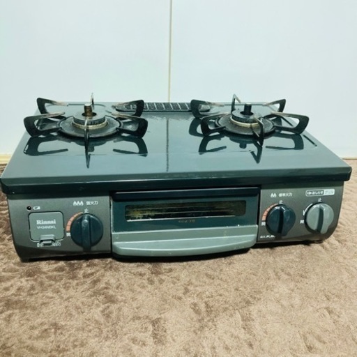 【訳有品】リンナイ都市ガス用ガステーブル　VH34NBKL　グリル動作不良