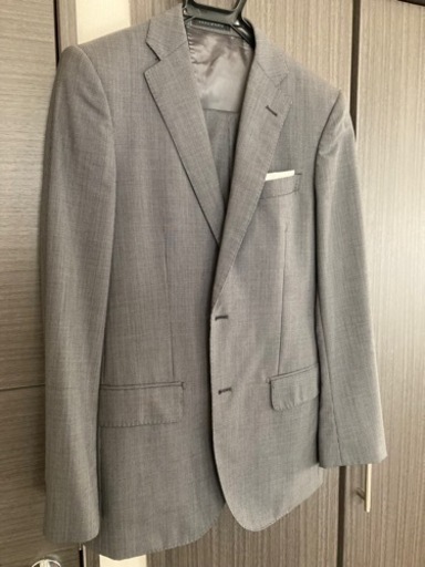 最終セール【青山の最高級ライン】Hilton スーツ上下　セットアップ　グレー