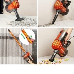 iwoly 掃除機 V600 サイクロン 600W ハイパワー 超強力吸引 コード式 スティッククリーナー HEPAフィルター コード付き コンパクト 静音 超軽量 2way オレンジの画像