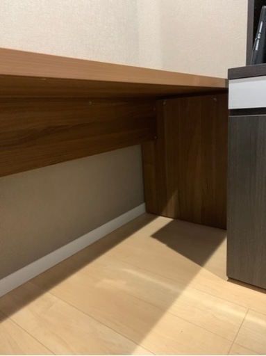 オーダーデスク セパレア 学習机 ツインデスク PCデスク 書斎 幅165×奥行55×高さ73cm