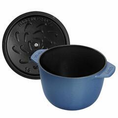 オマケ付き【新品未使用】STAUB ラ・ココット de GOHAN Mサイズ ルミナスブルーの画像