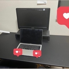 ニトリのデスク(N トリシア 120 BK)(モニター台付き)の画像