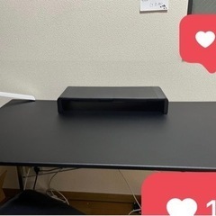 ニトリのデスク(N トリシア 120 BK)(モニター台付き)の画像