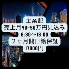 軽貨物ドライバー‼︎ 企業配‼︎ 夜はプライベートの時間に‼︎