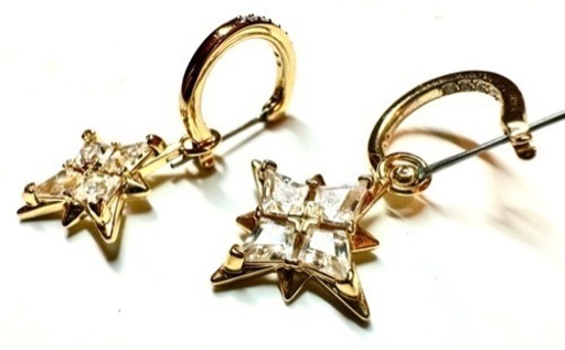 Swarovski Symbolic ドロップピアス 星, ホワイト, ローズゴールドトーン・プレーティング