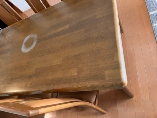 木製ダイニングテーブル　椅子6脚セット