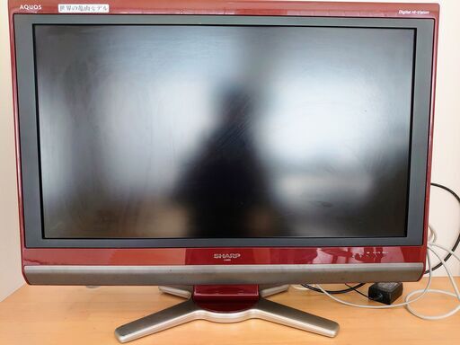 【中古】動作確認済　SHARP　AQUOS　液晶テレビ32型　レッド　LC-32DE　2009年生　シャープ　アクオス